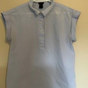 Large Ann Taylor Button Down Cap Sleeve